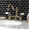 Kingston Brass KS3912PL Restoration Bathroom Bridge Faucet, Polished Brass KS3912PL - alternate 5